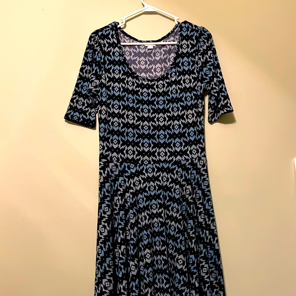 Quarter Sleeve Blue Dress